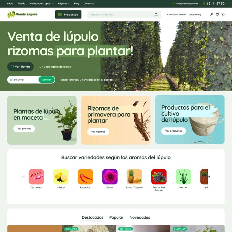 Nueva página web vendolupulo